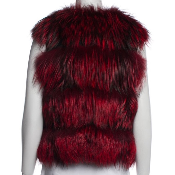 Christian Cota Fox Fur Vest Sz Medium - Picture 3 of 3